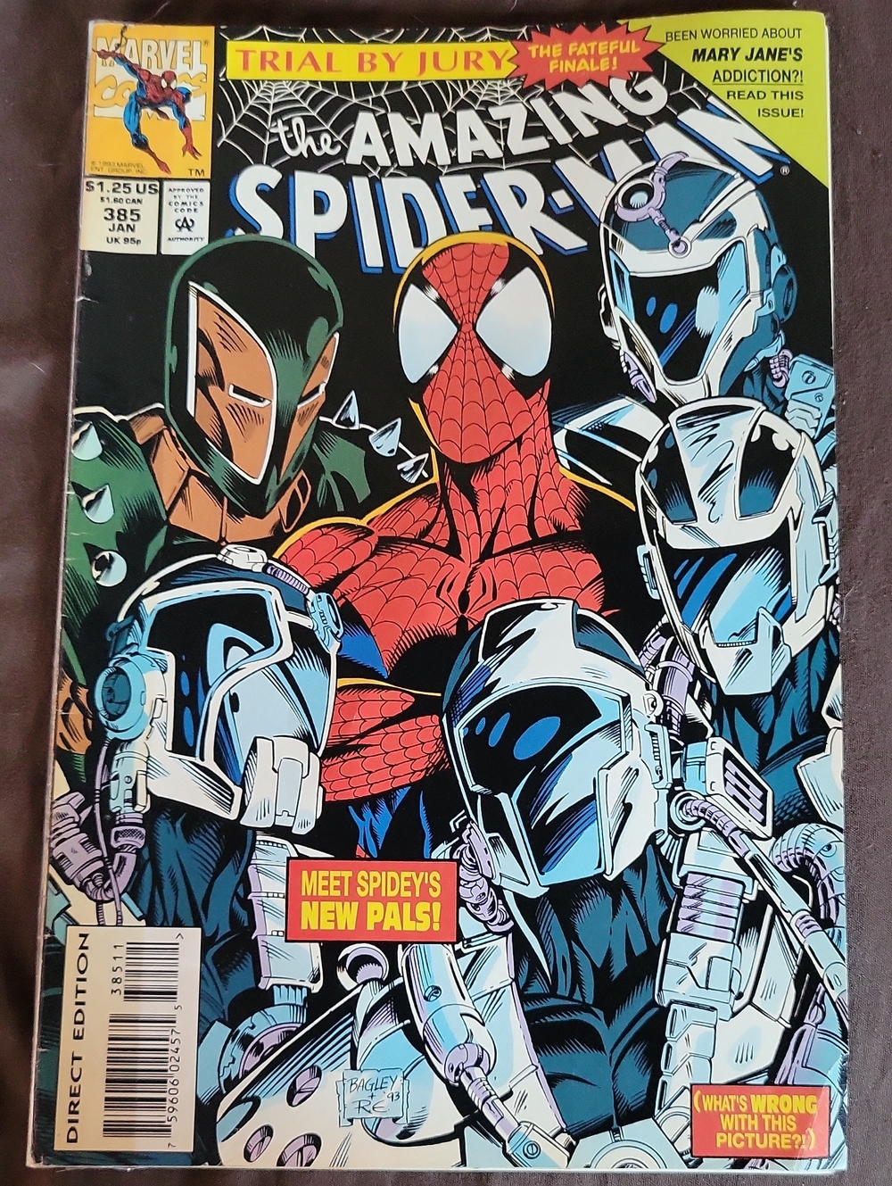 Marvel Spider-Man Comic Cover - Red, Blue, Black